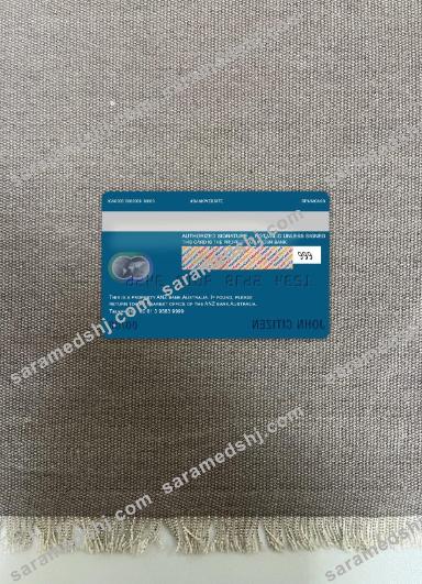 Australia Anz bank master card photolook back